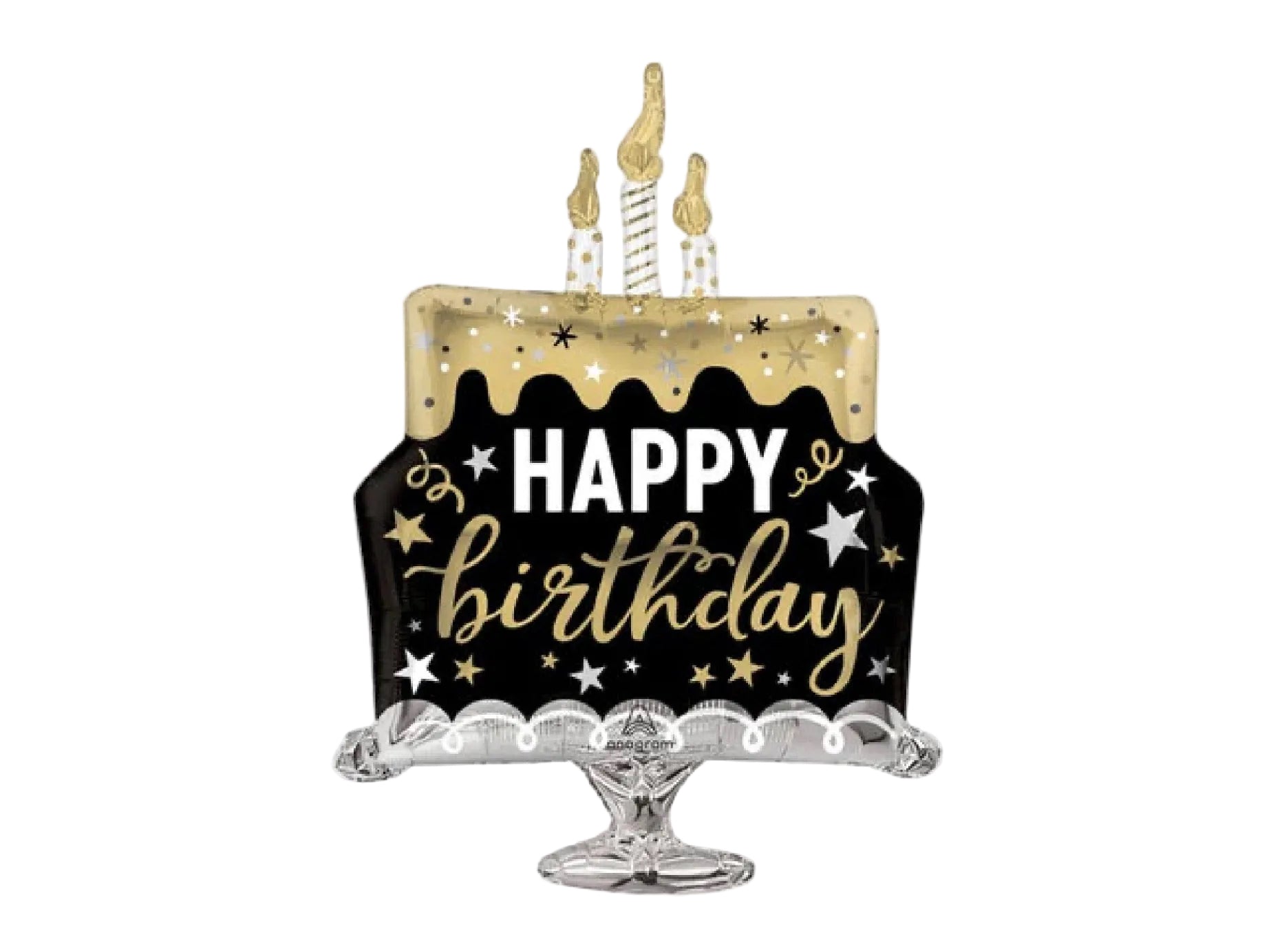 Anagram 29" Happy Birthday Gold Cake Balloon